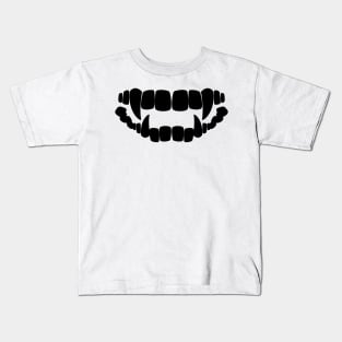 scary teeth face mask Kids T-Shirt